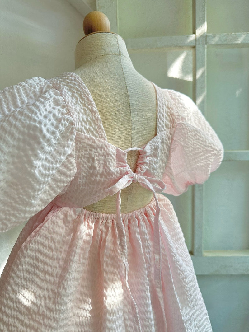 Cotton Ripple Dress _Light Pink