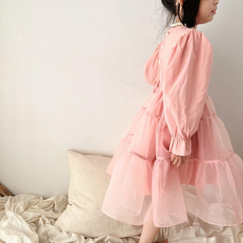 Sherbet Long Sleeves Dress _Pink