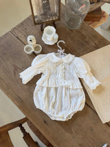 Pearl Cotton Romper_Ivory