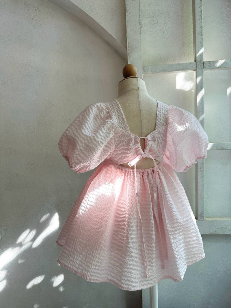 Cotton Ripple Dress _Light Pink