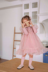 Eloise Organza Dress_  Pink