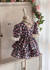 Nero Floral Blouse & Skort Set