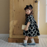 Rosa Embroidered Cotton Dress_Black
