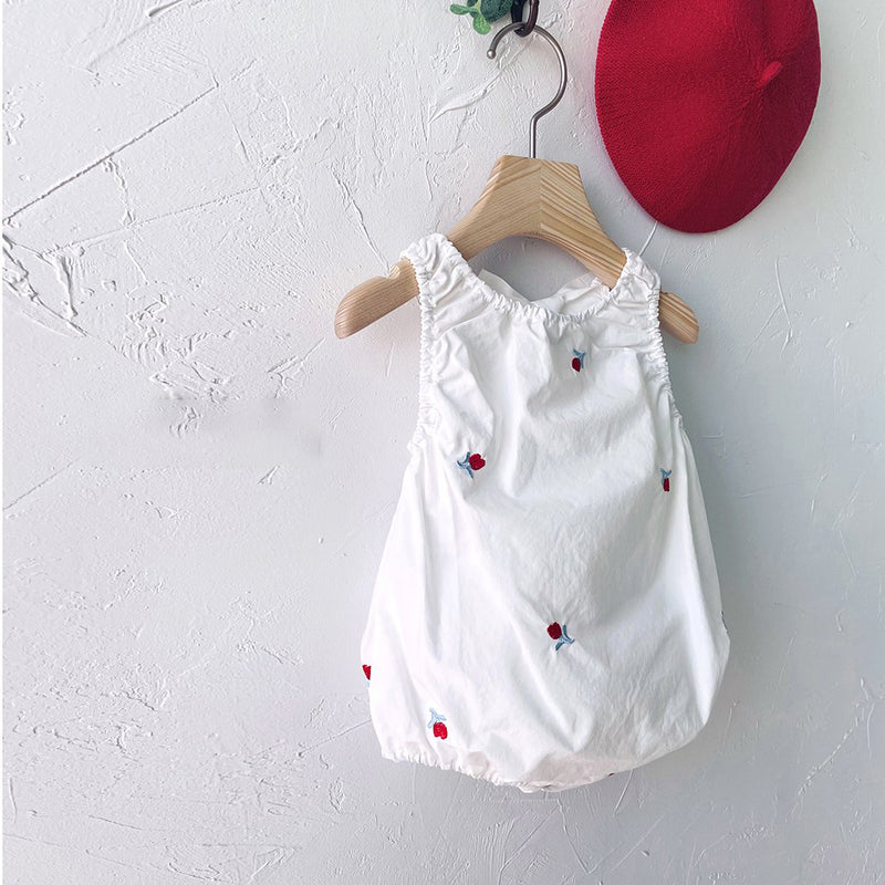 Tulip Embroidery Romper