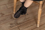 Ribbon Lace Socks_ Black