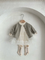 Sasha Ribbed Tulle Dress Romper_Cream