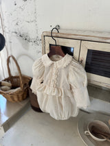 Pearl Cotton Romper_Cream