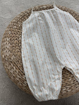 Petite Fleur Stripe Jumpsuit