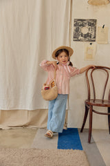 Aster Embroidered Linen Blouse_ Pink