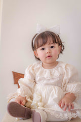 Vanilla Embroidery Dress Romper