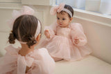 Rose Cloud Organza Dress Romper