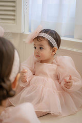 Rose Cloud Organza Dress Romper