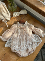 Antonia Dress Romper _Beige