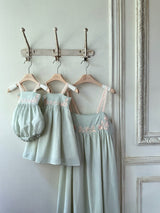 Aria Embroidery Adult Dress _Mint