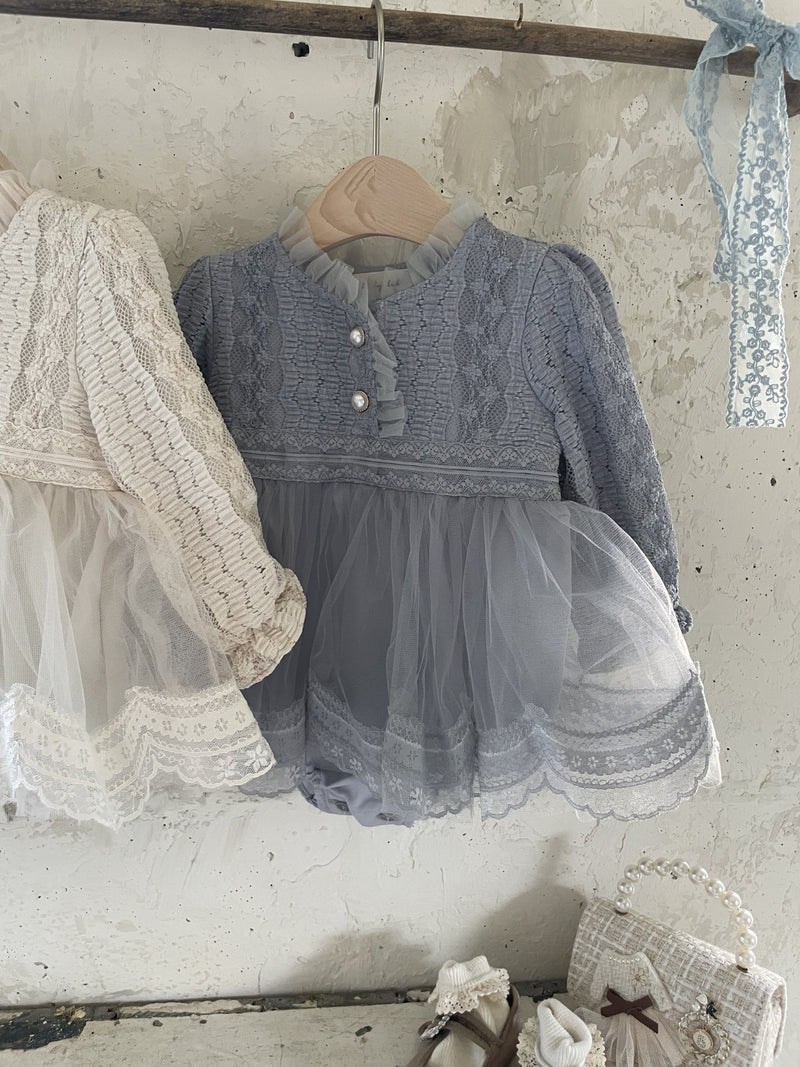 Blanche Dress Romper _Blue