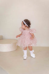Roselyn Bloom Dress Romper_ Pink