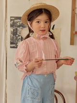 Aster Embroidered Linen Blouse_ Pink