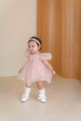 Roselyn Bloom Dress Romper_ Pink
