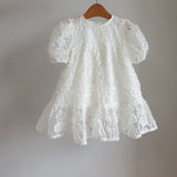 Elysia Ivory Floral Lace Dress