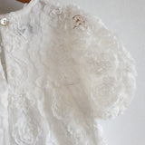 Elysia Ivory Floral Lace Dress
