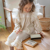 Rosie Frill Top and Pants Set _2 Colours