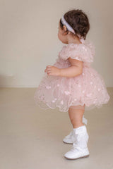 Roselyn Bloom Dress Romper_ Pink