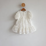 Elysia Ivory Floral Lace Dress
