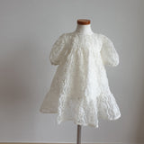 Elysia Ivory Floral Lace Dress