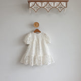 Elysia Ivory Floral Lace Dress