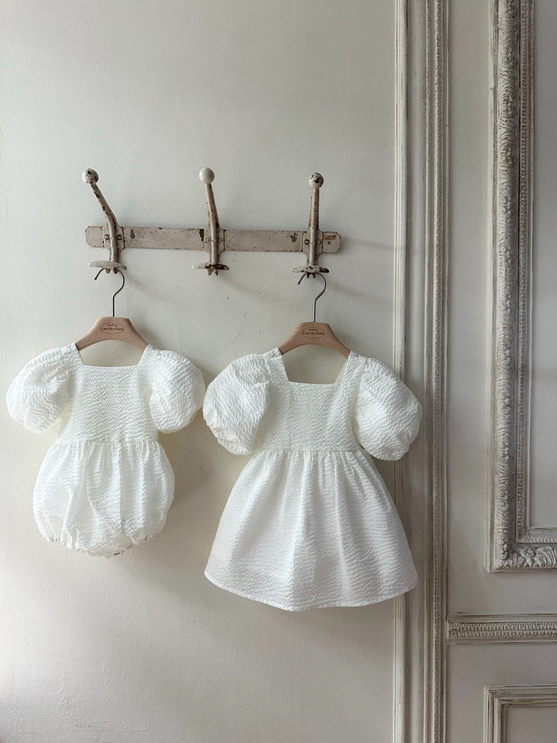 Cotton Ripple Romper _Ivory