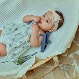 Glen Smocked Romper_ Blue