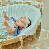 Glen Smocked Romper_ Blue