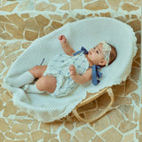 Glen Smocked Romper_ Blue