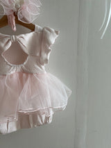 Cotton Rib Tutu Dress Romper _Pink