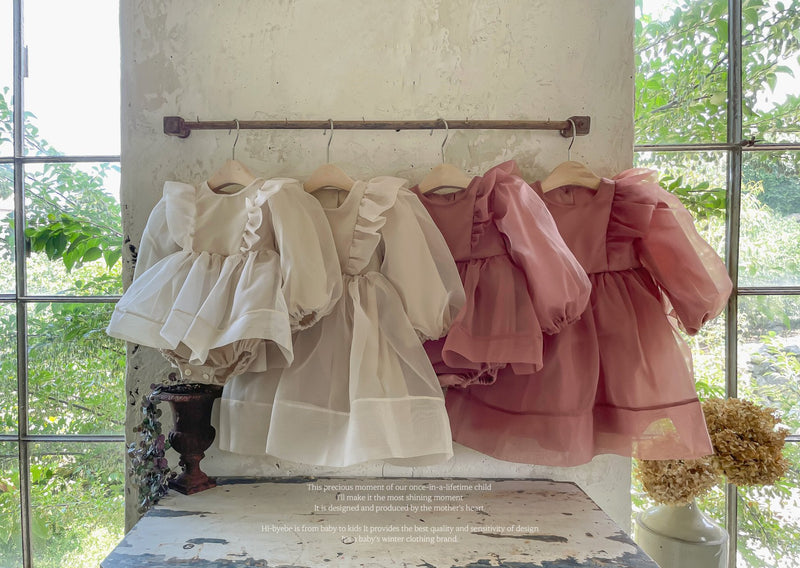 Annes Organza Dress _Rose Pink