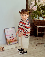 Mitte Multi-Stripe Polo Top_Brick