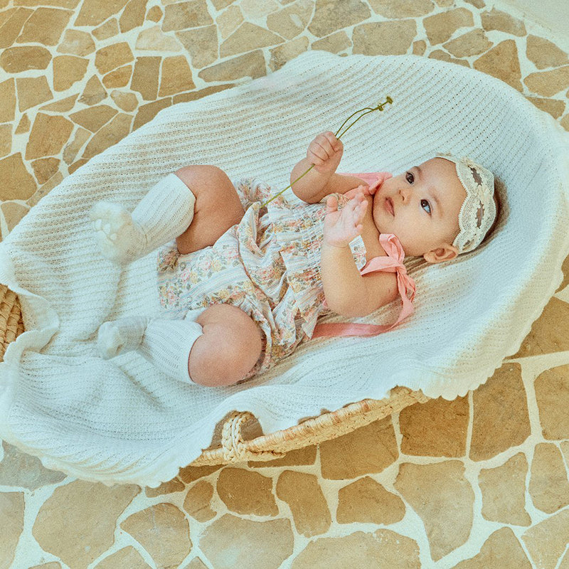 Glen Smocked Romper_ Coral