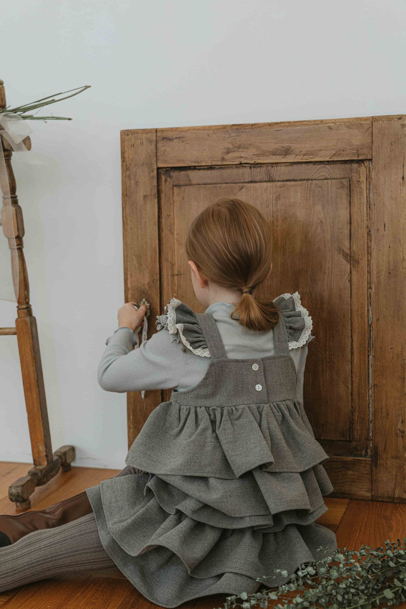 Lily Blouse & Skirt Set _Grey