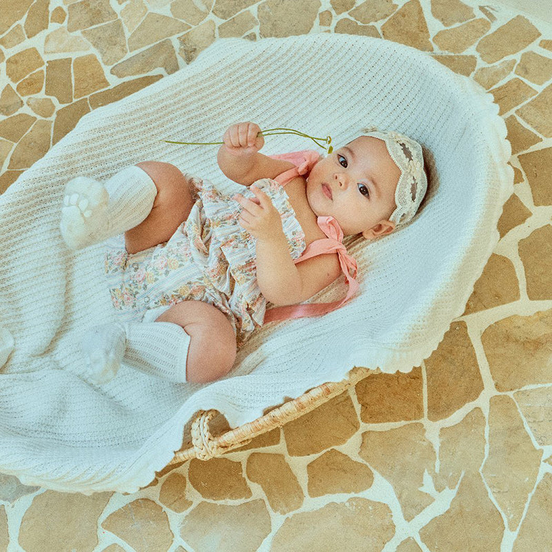 Glen Smocked Romper_ Coral