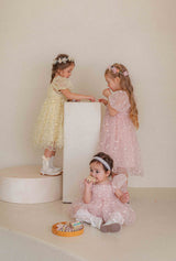 Roselyn Bloom Dress Romper_ Pink