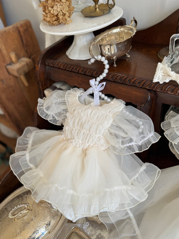 Elodie Dress Romper _Cream