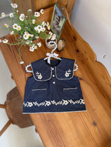 Lucille Embroidered Blouse & Shorts Set