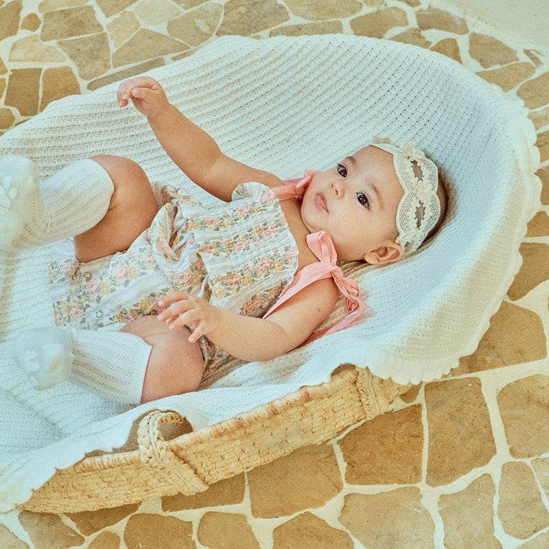 Glen Smocked Romper_ Coral