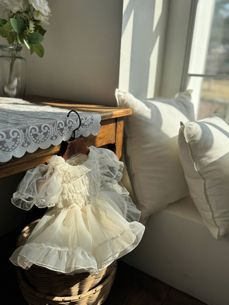 Elodie Dress Romper _Cream