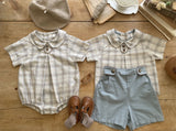Elly Check Top& Shorts Set_2 Colours