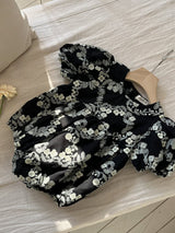Rosa Embroidered Romper_Black