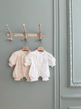 Flora Vintage Newborn Romper _2Colours
