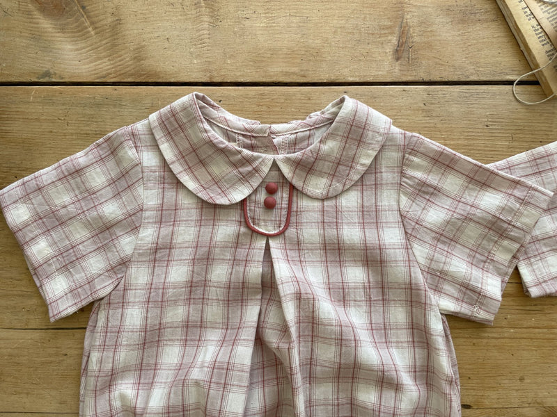 Elly Check Romper_2 Colours