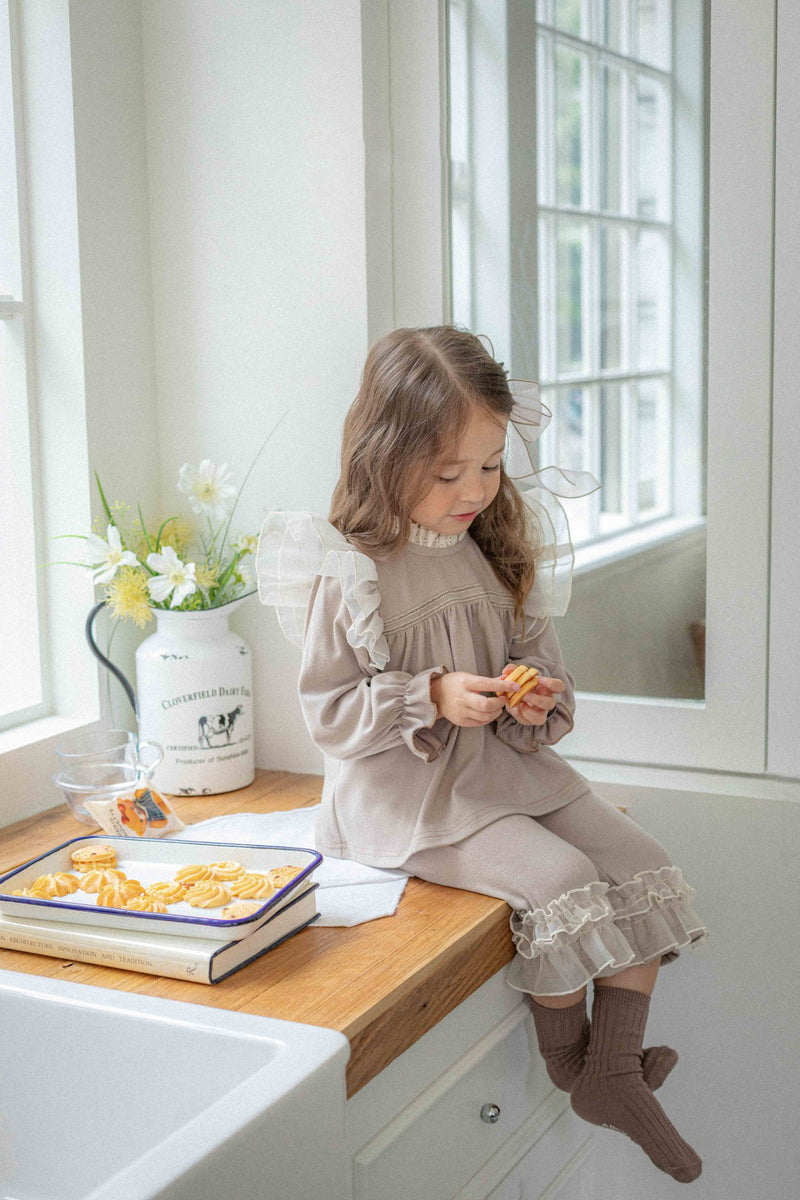 Rosie Frill Top and Pants Set _2 Colours