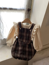 Lou Check Suspender Romper